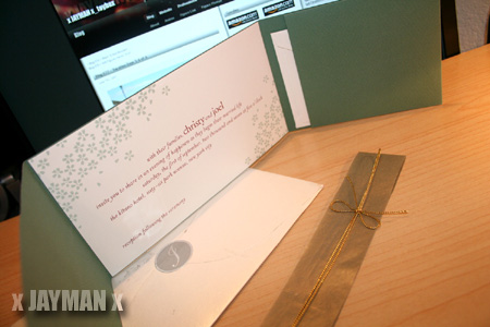 Joel's Wedding Invitation