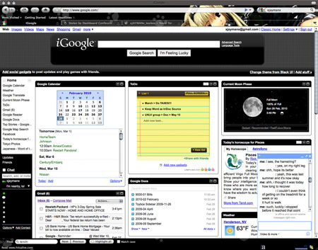 Firefox Personas & Google iGoogles Firefox Personas & Google iGoogles