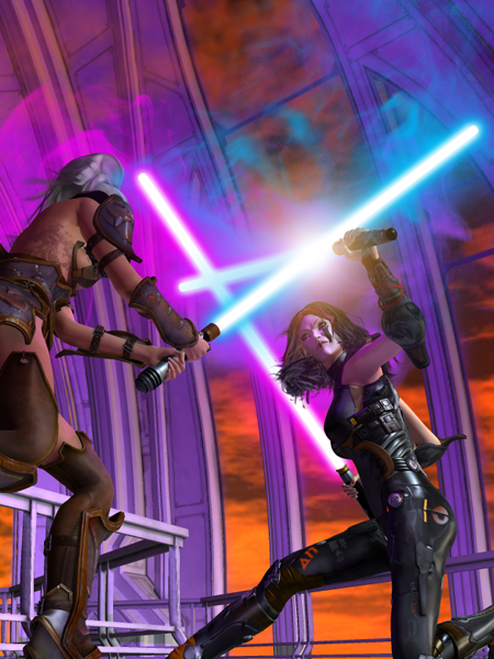 SWTOR: Yukiko & Akiko Silverstream | Poser 3D Render
