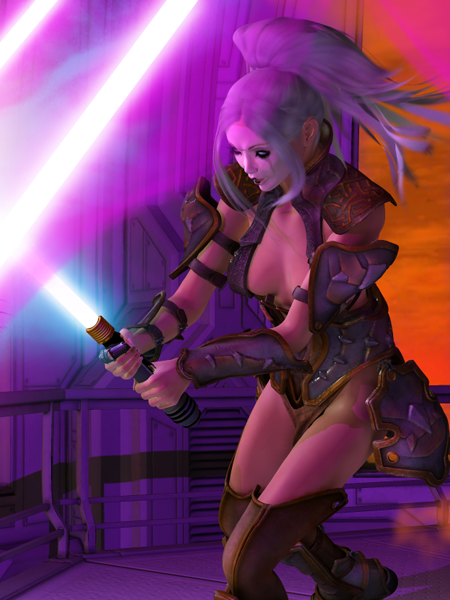 Yukiko Strikes Akiko | SWTOR 3D Render Yukiko Strikes Akiko | SWTOR 3D Render